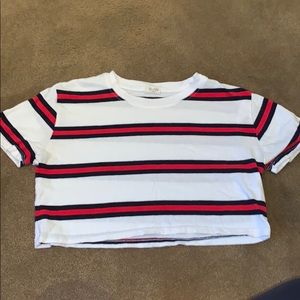 Red, white and blue striped crop top!